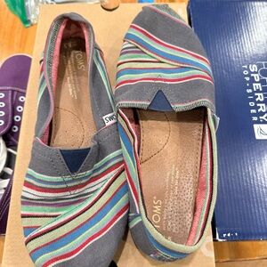 TOMS Multicolor Striped Canvas Shoes